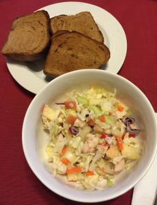 salad with bread